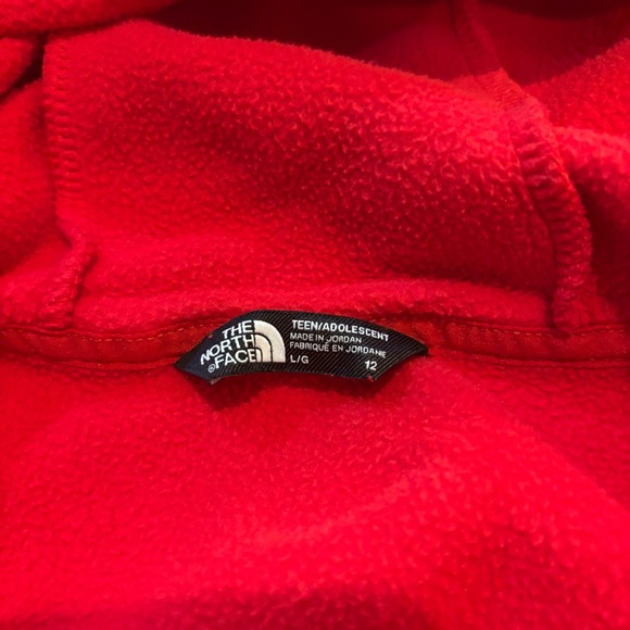 The North Face Glacier big kids red zip up hoodie L - Picture 4 of 4